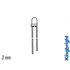 LED CLIGNOTANTE VERTE DIFFUSANTE 3mm