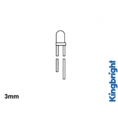 LEDS STANDARD 3mm - ROUGE TRANSLUCIDE