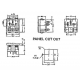 EMBASE MALE CLIPSABLE POUR CHASSIS - AVEC PORTE-FUSIBLE