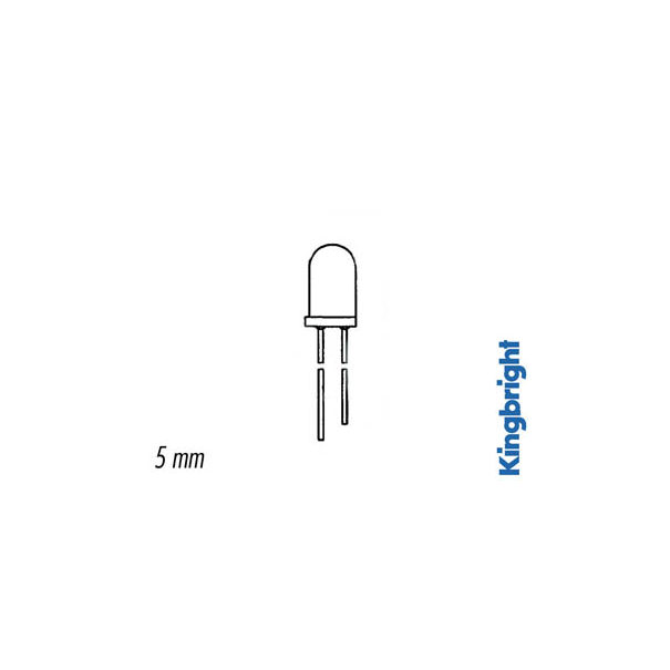 LED A RESISTANCE INTERNE 5mm 12V - ROUGE DIFFUSANT