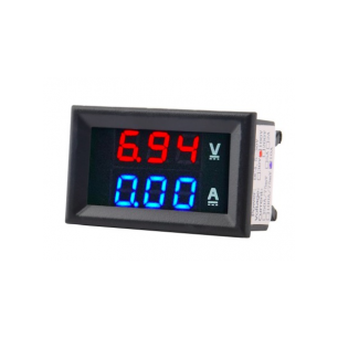 Voltmètre 0-100V - Ampèremètre 0-10A dans un seul module d'affichage encastrable.