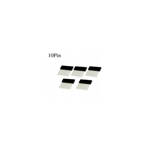 PIN HEADER 10 CONTACTS MALE/FEMELLE TYPE HAUT 10MM - REHAUSSE POUR CARTE ARDUINO - KIT DE 5 PIECES