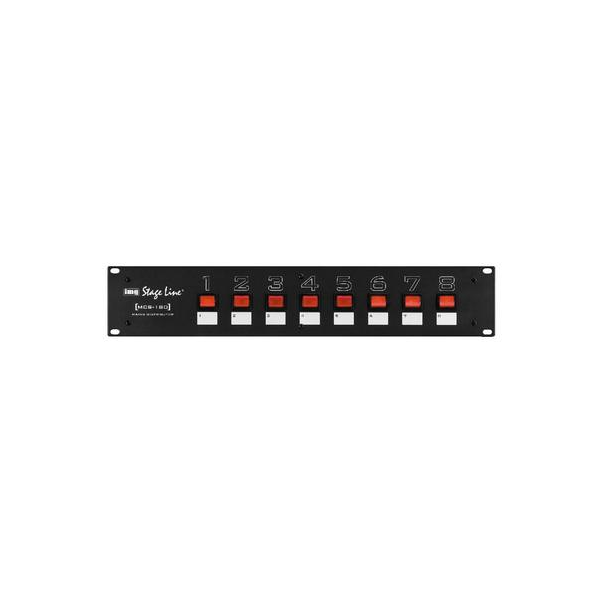 RACK 19'' AVEC 8 PRISES SCHUKO ET INTERRUPTEUR INDIVIDUEL