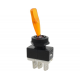 INTERRUPTEUR UNIPOLAIRE LUMINEUX JAUNE 12V 6AMP - TYPE AUTO