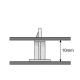 SUPPORT POUR CIRCUIT IMPRIME OUVERTURE 3mm H10mm 18x18mm