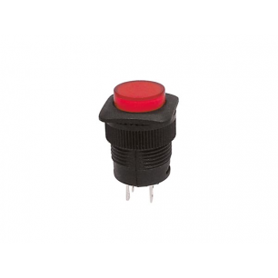 BOUTON-POUSSOIR OFF-(ON) AVEC LED ROUGE