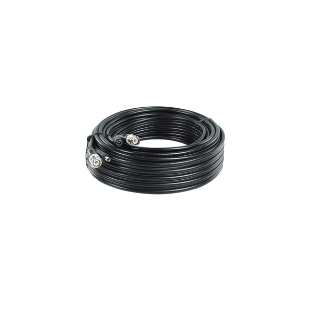 CABLE COAX + ALIM CONNECTEUR BNC + DC PLUG - 10 METRES - POUR CAMERA DE SURVEILLANCE