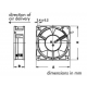 VENTILATEUR SUNON 12Vcc ROULEMENT A AIGUILLES 40 x 40 x 10mm