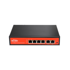 Switch POE Wi-Tek 4FE+2FE UPLINK 250M (65W)