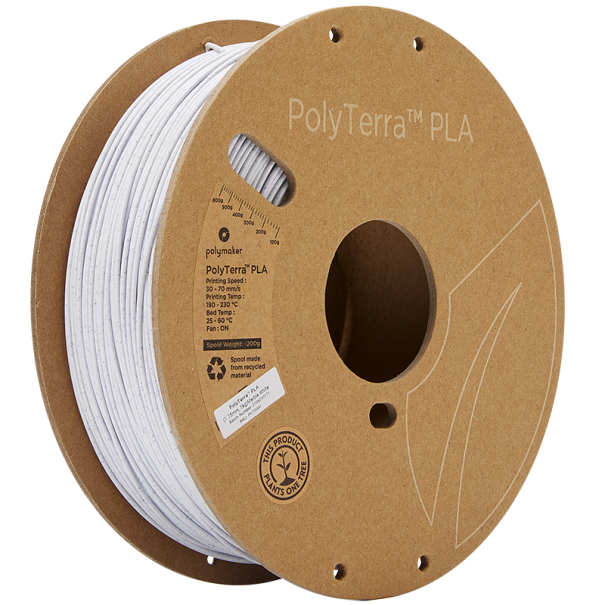 Filament PLA 1.75 mm - Blanc marbre - 1 kg - PolyTerra - Polymaker