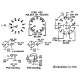 COMMUTATEUR ROTATIF 1 CIRCUIT / 12 POSITIONS - COSSES A SOUDER