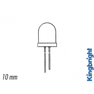 LED SUPERLUMINEUSE JAUNE DIFFUSANTE 10mm 70mcd