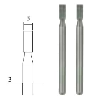 FRAISES CYLINDRIQUES 3mm (2 PIECES) PROXXON