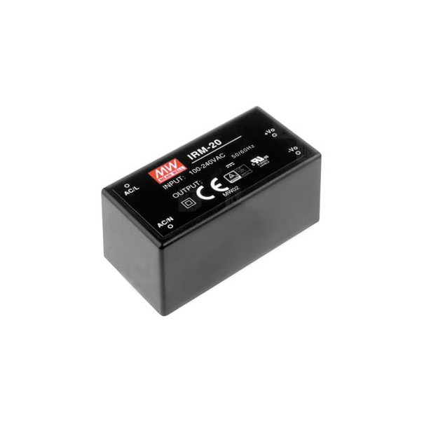 MEAN WELL ALIMENTATION - 1 SORTIE - 20 W - ENCAPSULÉ - 12 V