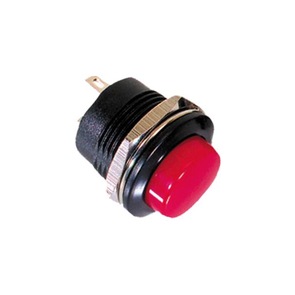 BOUTON POUSSOIR NO ROUGE 16MM