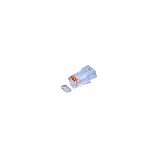 CONNECTEUR RJ 8/8CTS RJ45 UTP/STP + GUIDE - QUALITE PROFESSIONNEL - POUR CABLE MONO BRIN