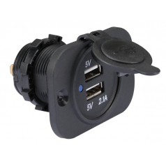 CHARGEUR DE VOITURE  USB ENCASTRABLE (ENTRÉE 12-24 VCC, SORTIE 5 V)