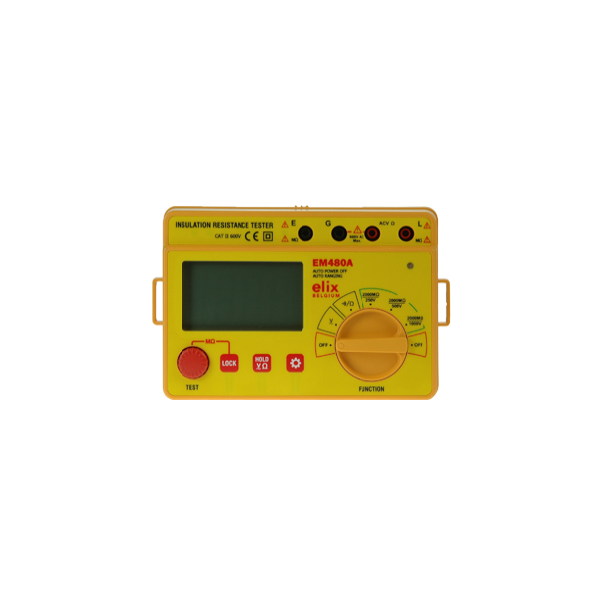 TESTEUR D'ISOLEMENT EMD 480A LIVRES AVEC ACCESSOIRES ET HOUSSE DE TRANSPORT