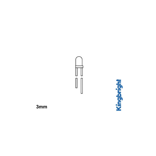 LED A RESISTANCE INTERNE 3mm 12V - VERT DIFFUSANT