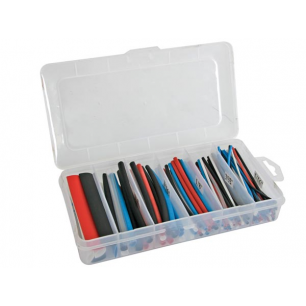 LOT DE GAINES THERMORÉTRACTABLES - MULTICOLORE 10cm - 170 pcs - DANS COFFRET DE RANGEMENT