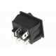 INTERRUPTEUR DE PUISSANCE A BASCULE 10A-250V DPST ON-OFF - CAPUCHON NOIR 'I/O'