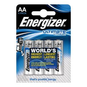 PILE LR6 AA - 1.5V LITHIUM ENERGIZER - CAPACITE 7 X ALKALINE - pack de 4 pièces