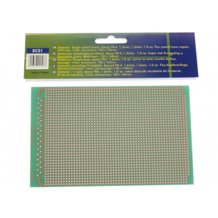 EUROCARD PASTILLE 1 TROU - 100x160mm - FR4 (1pc/bl)