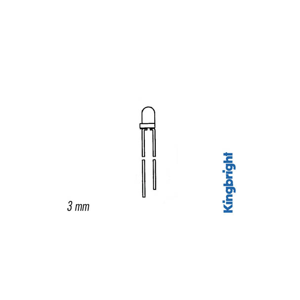 LED CLIGNOTANTE JAUNE DIFFUSANTE 3mm