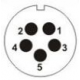 CONNECTEUR FEMELLE 5 POLES IP68 - 500V 30A - MONTAGE SUR CABLE