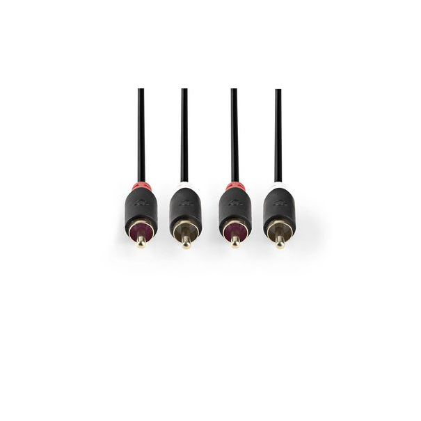 Câble Audio Stéréo - 2X RCA mâles vers 2X RCA mâles 3m