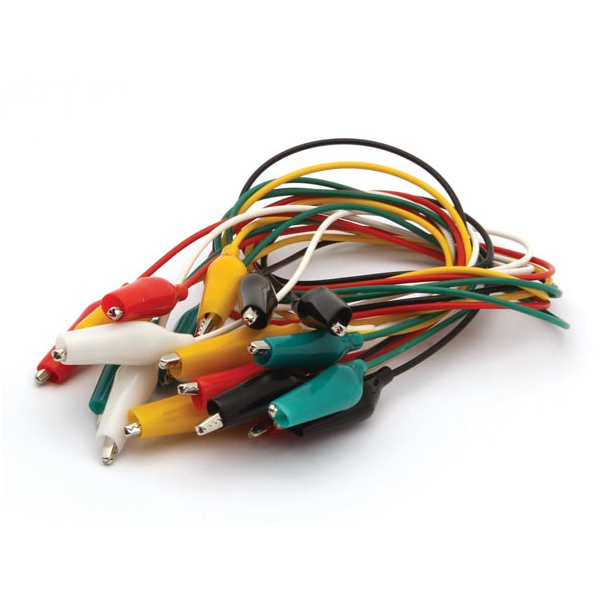 CABLES  CROCO 5 COULEURS (10PCS)