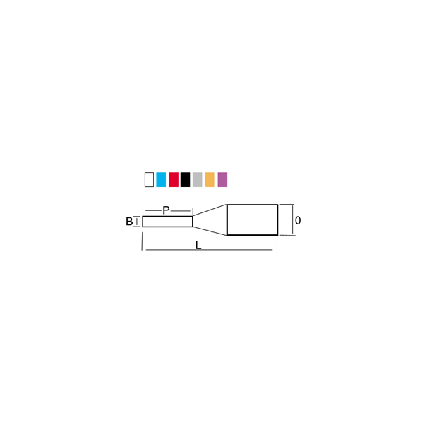 EMBOUT DE CABLE POUR CABLE SOUPLE 0.5MM² BLANC / 100 PIECES