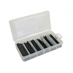 LOT DE GAINES THERMORÉTRACTABLES - NOIR 10cm - 170 pcs - DANS COFFRET DE RANGEMENT