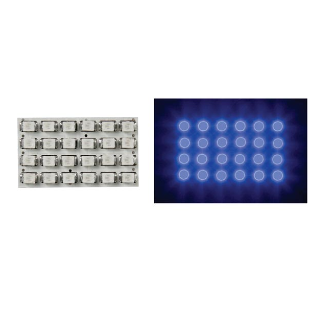 MODULE D'ÉCLAIRAGE - LED BLEUES À DIFFUSEUR ROND - 12V - 34 x 20mm