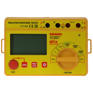 TESTEUR D'ISOLEMENT EMD 480A LIVRES AVEC ACCESSOIRES ET HOUSSE DE TRANSPORT