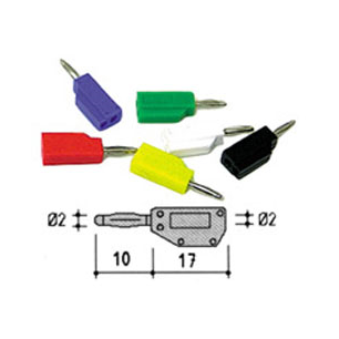 FICHE BANANE 2MM MALE NOIR AVEC REPRISE ARRIERE - 70Vdc 10A