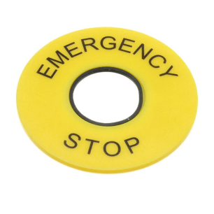 PLAQUE D'INSCRIPTION POUR ARRET D'URGNECE EAO 61. Emergency Stop