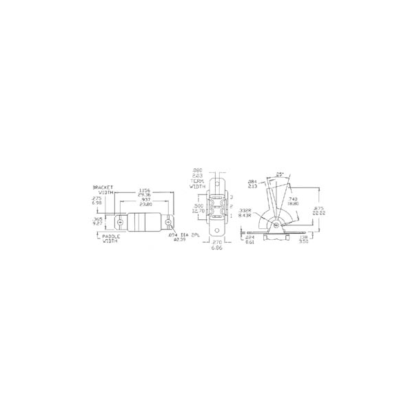 INTERRUPTEUR A LEVIER PLASTIQUE UNIPOLAIRE VERTICAL POUR CI ON-(ON)