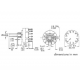 COMMUTATEUR ROTATIF 4 CIRCUITS / 3 POSITIONS - COSSES A SOUDER