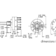 COMMUTATEUR ROTATIF 4 CIRCUITS / 3 POSITIONS - COSSES A SOUDER