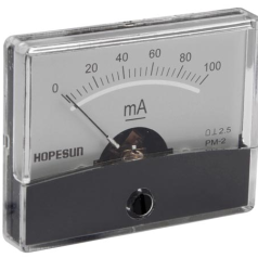 AMPEREMETRE ANALOGIQUE DE TABLEAU 100mA CC / 60 x 47mm