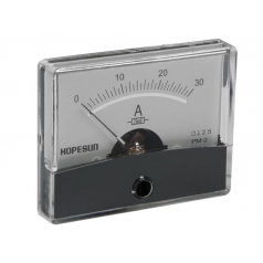 AMPEREMETRE ANALOGIQUE DE TABLEAU 30A CC / 60 x 47mm