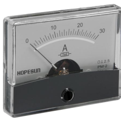 AMPEREMETRE ANALOGIQUE DE TABLEAU 30A CC / 60 x 47mm