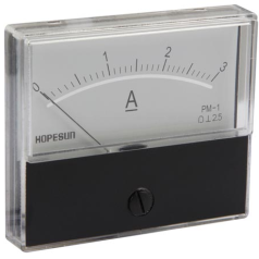 AMPEREMETRE ANALOGIQUE DE TABLEAU 3A CC / 70 x 60mm