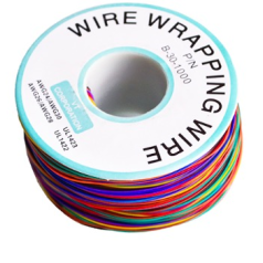 Fil à wrapper en cuivre étamé isolant en PVC P/N B-30-1000 -8 couleurs pour du câblage électronique.bobine de 280 mètres awg30