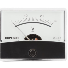 VOLTMETRE ANALOGIQUE DE TABLEAU 30V CC / 60 x 47mm