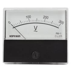 VOLTMÈTRE ANALOGIQUE DE TABLEAU 300V CA / 70 x 60mm