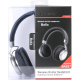 Casque stéréo Bluetooth Monacor BAXX/SW