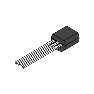 Transistor NPN, 30 V, 100 mA, 625 mW, TO-92, Traversant