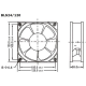 VENTILATEUR 24VCC ROULEMENT À BILLES 120 x 120 x 38mm - 220mA -2900RPM